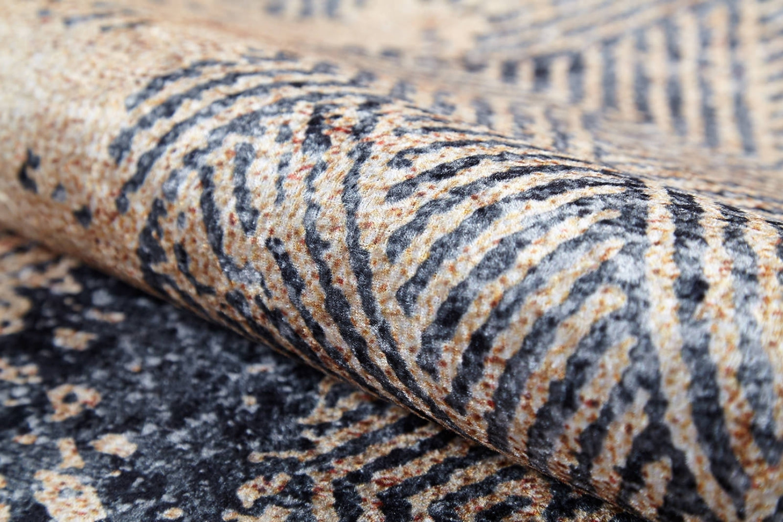 KotAddu Gold Modern Dijital Baskı Halı Halınet