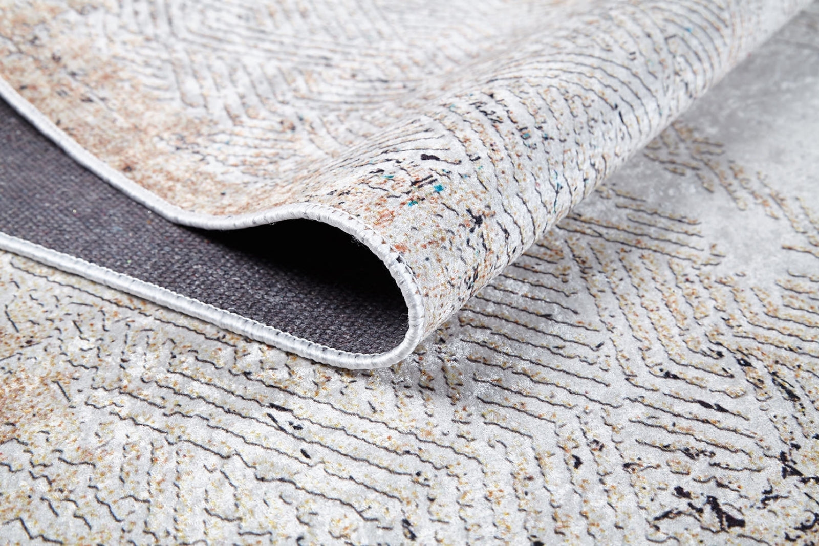 Wazirabad Bej Modern Dijital Baskı Halı Halınet