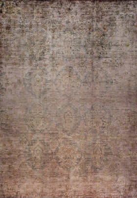 Gri Vizon Eskitme Klasik Halı - Yıkanabilir - Kaymaz Taban - Pati Dostu