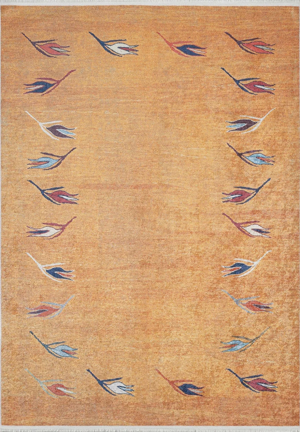 Bordürlü Modern Halı - Yıkanabilir - Kaymaz Taban - Pati Dostu