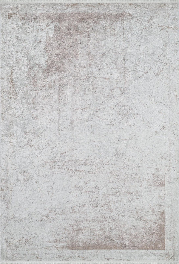 Gri Minimalist Modern Halı - Yıkanabilir - Kaymaz Taban - Pati Dostu