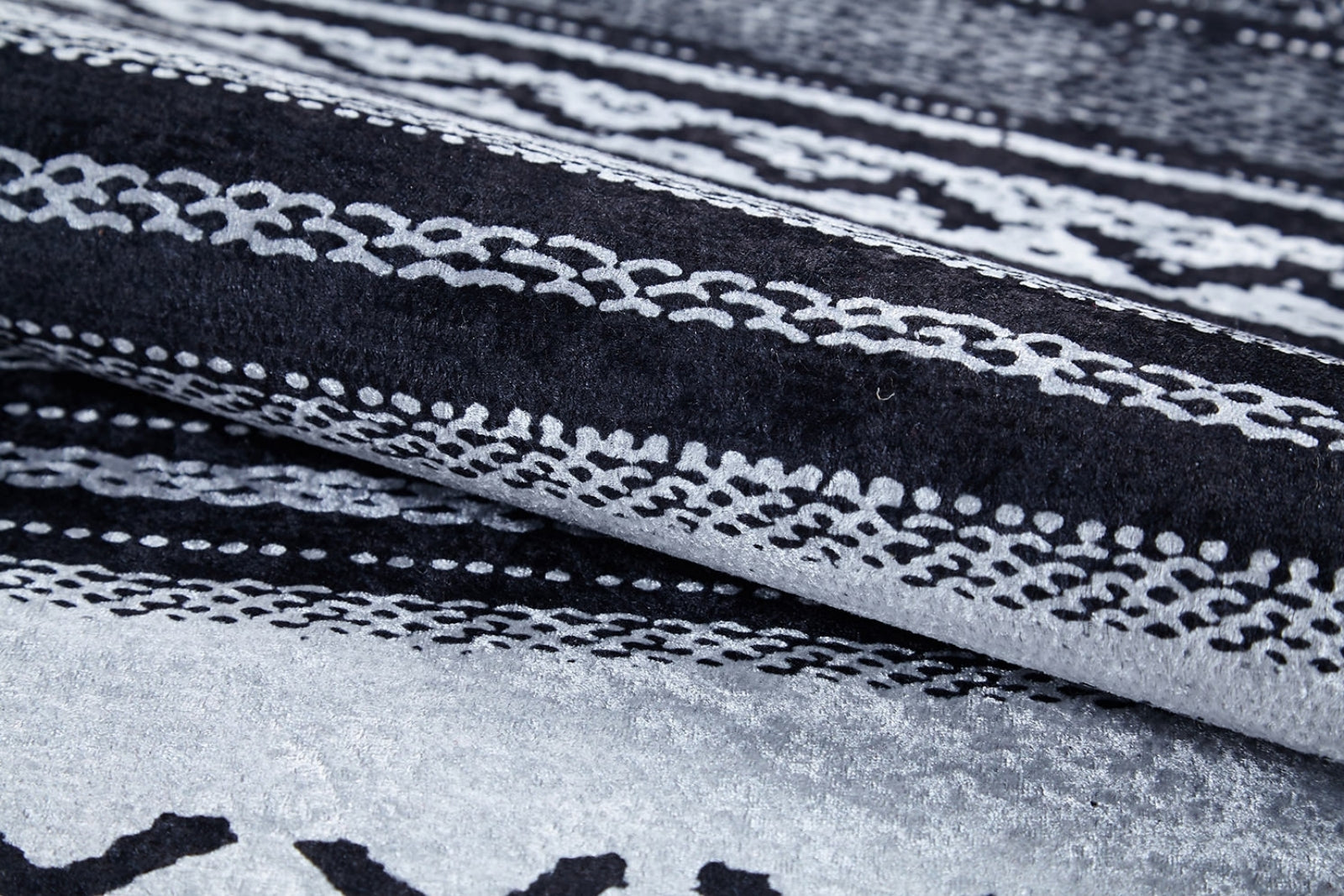 Coatzacoalcos Gri Geometrik Dijital Baskı Halı Halınet