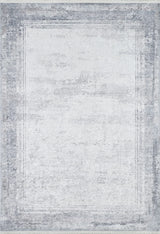 Light Grey Dark Grey Distressed Living Room Rug Distressed Texture - Polyester