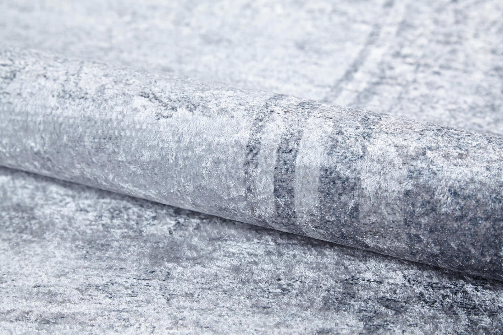 Warangal Gri Çerçeveli Dijital Baskı Halı Halınet