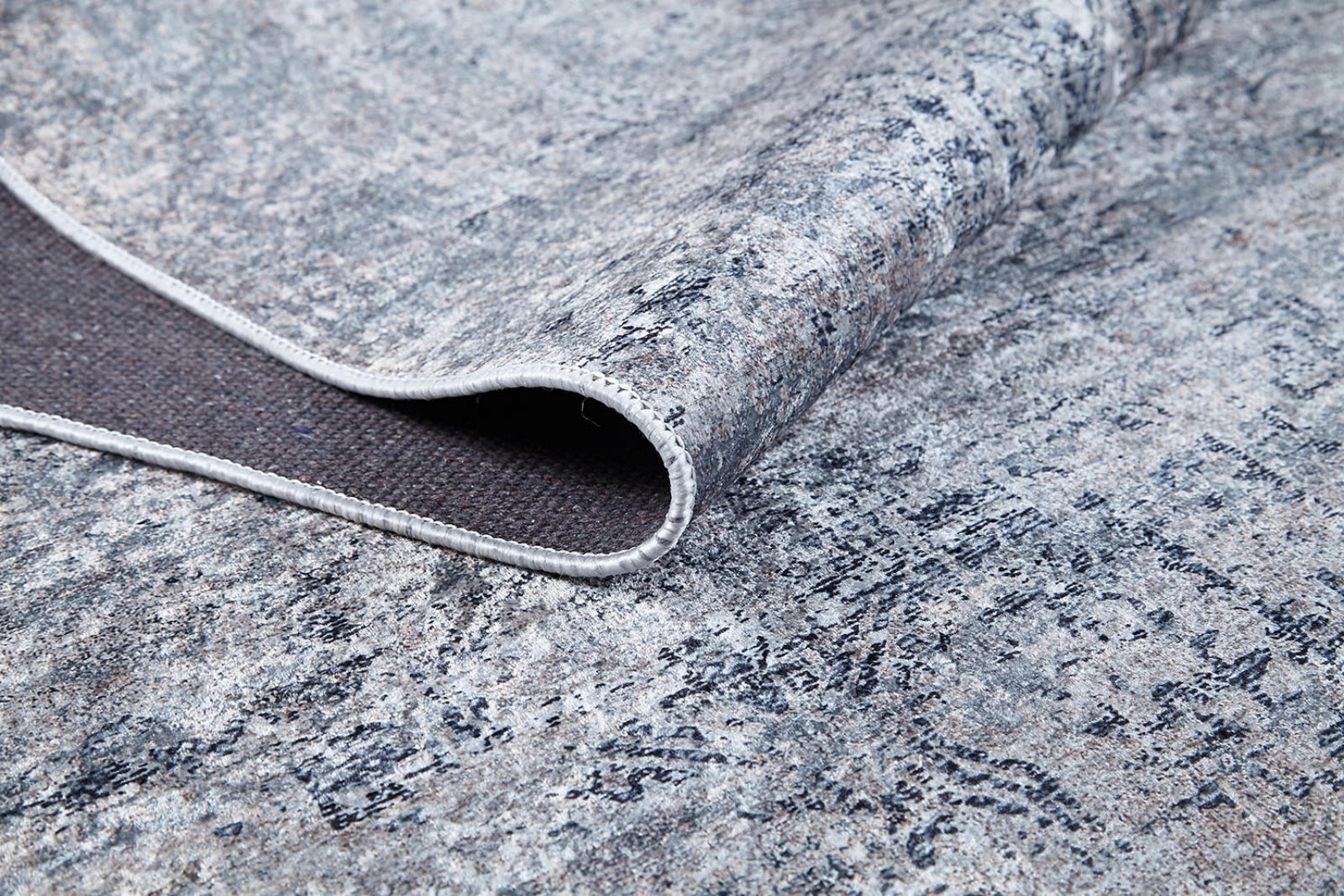 Kandhkot Gri Modern Dijital Baskı Halı Halınet