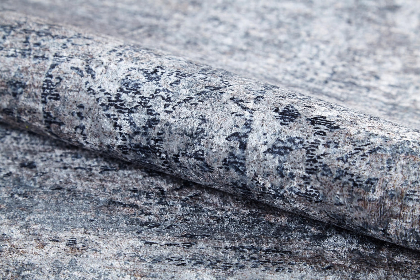 Kandhkot Gri Modern Dijital Baskı Halı Halınet