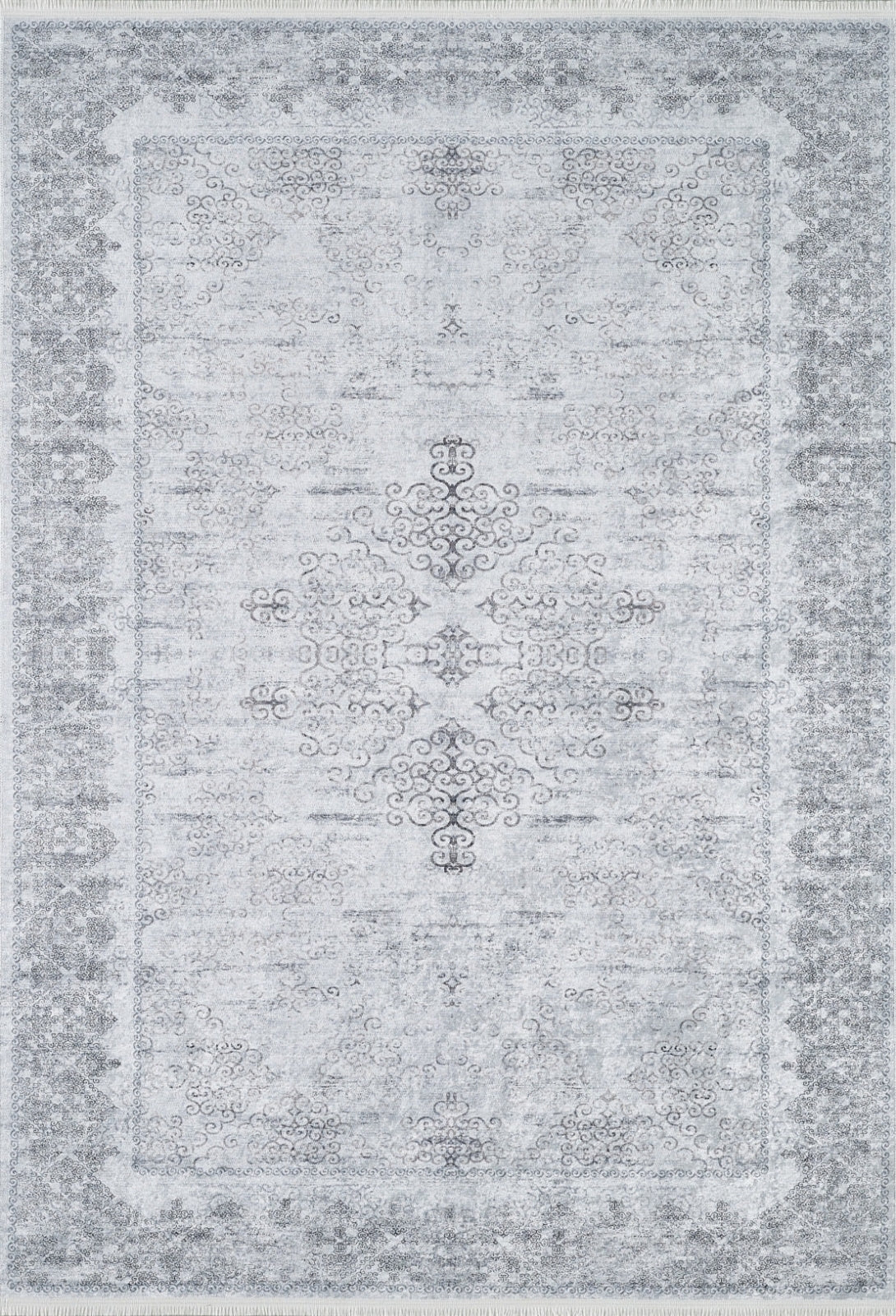 Tijuana Gri Klasik Dijital Baskı Halı Halınet