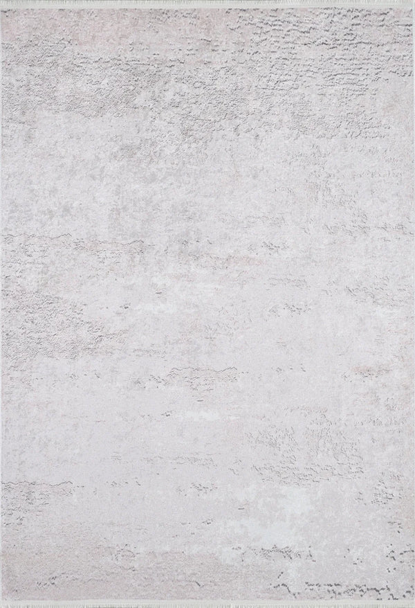 Gri Dokulu Minimalist Halı - Yıkanabilir - Kaymaz Taban - Pati Dostu