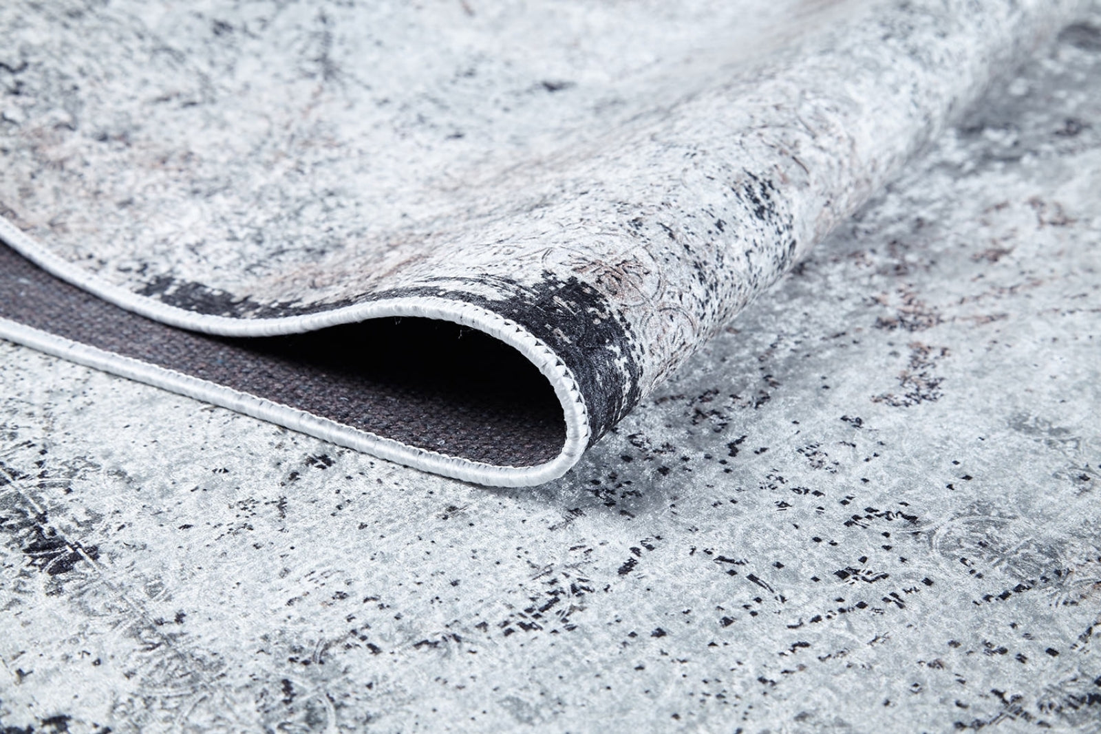 Zencan Gri Modern Dijital Baskı Halı Halınet