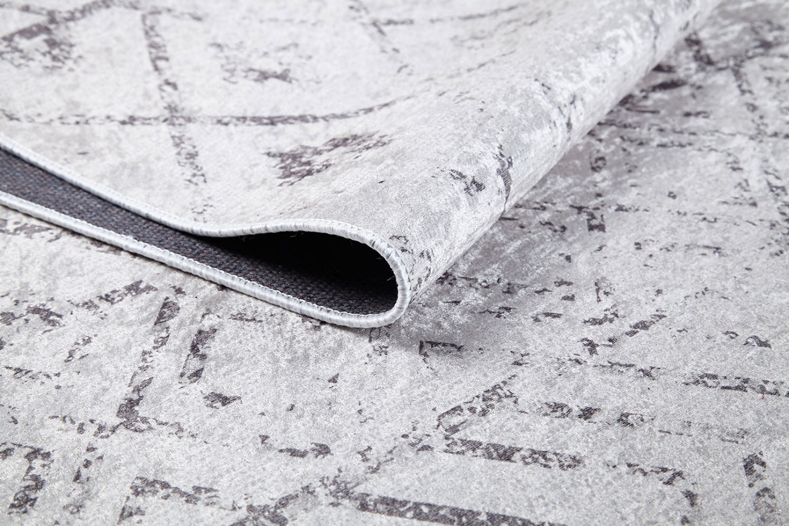 LosMochis Bej Geometrik Dijital Baskı Halı Halınet