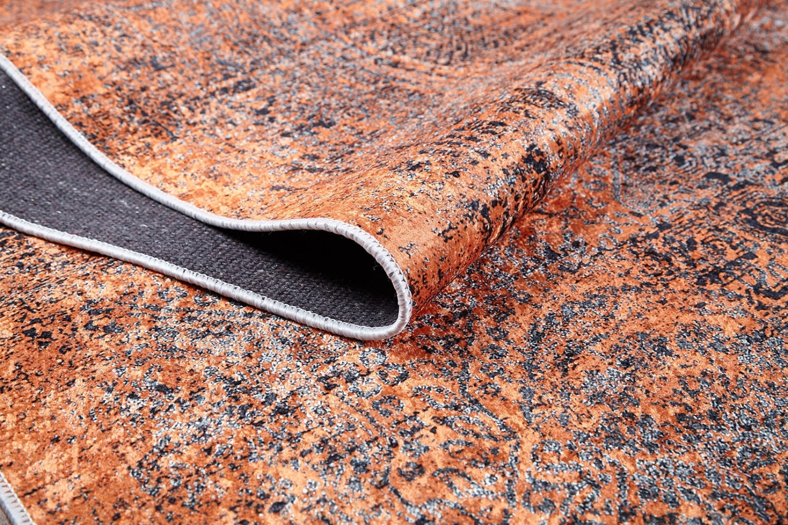 Krem Eskitme Modern Halı - Yıkanabilir - Kaymaz Taban - Pati Dostu