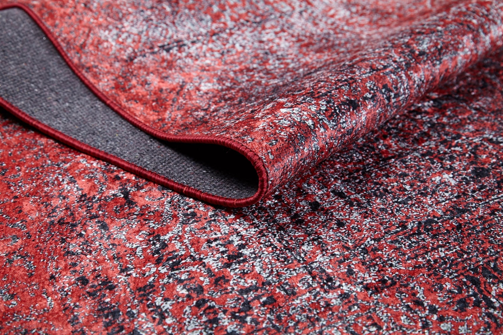 Kods Kırmızı Modern Dijital Baskı Halı Halınet