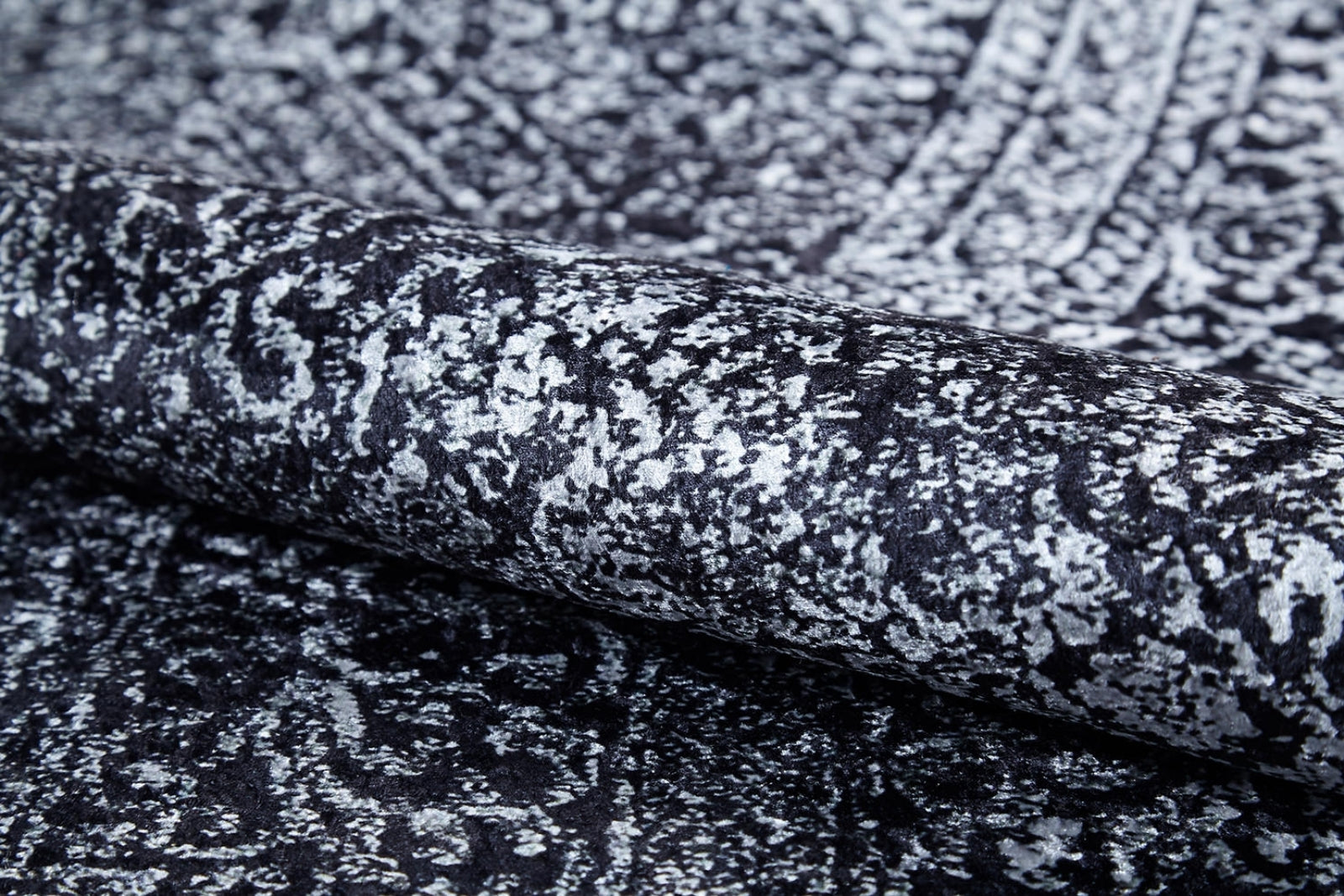 Malard Siyah Modern Dijital Baskı Halı Halınet