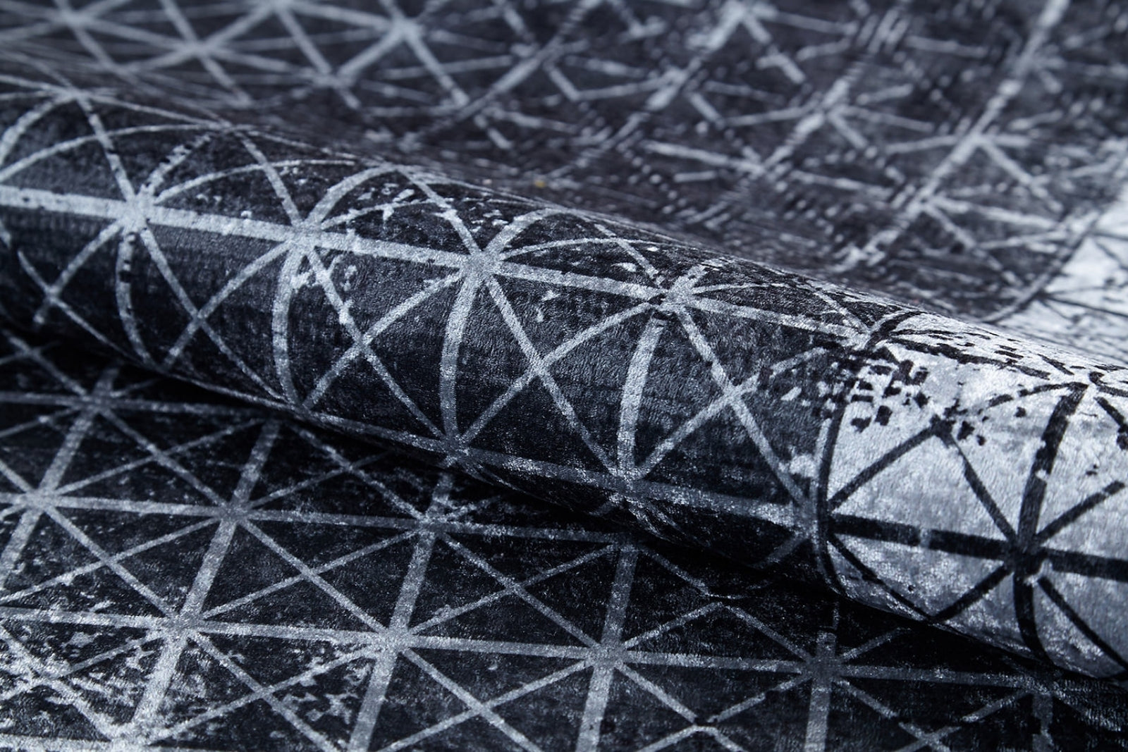 Islamabad Gri Çerçeveli Dijital Baskı Halı Halınet