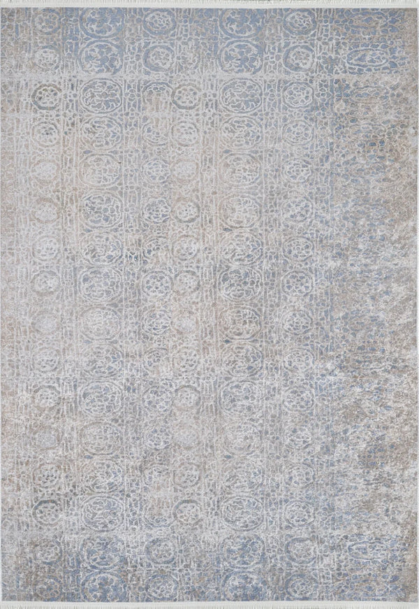 Bej Krem Klasik Minimalist Desenli Halı - Yıkanabilir - Kaymaz Taban - Pati Dostu
