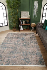Beige Grey Modern Living Room Rug Abstract - Polyester
