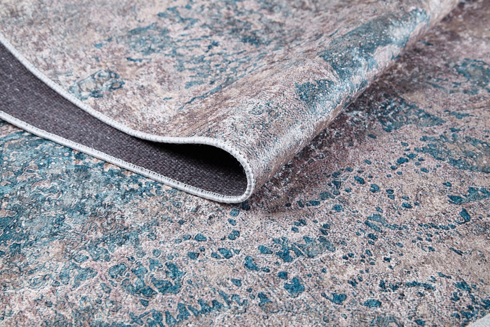 Malayer Mavi Modern Dijital Baskı Halı Halınet