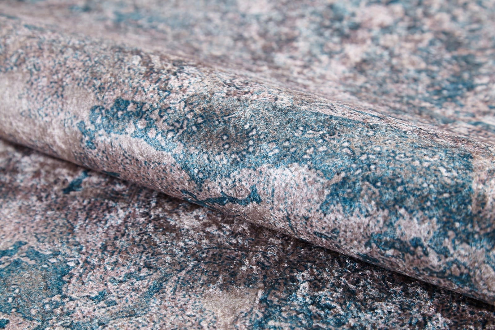 Malayer Mavi Modern Dijital Baskı Halı Halınet