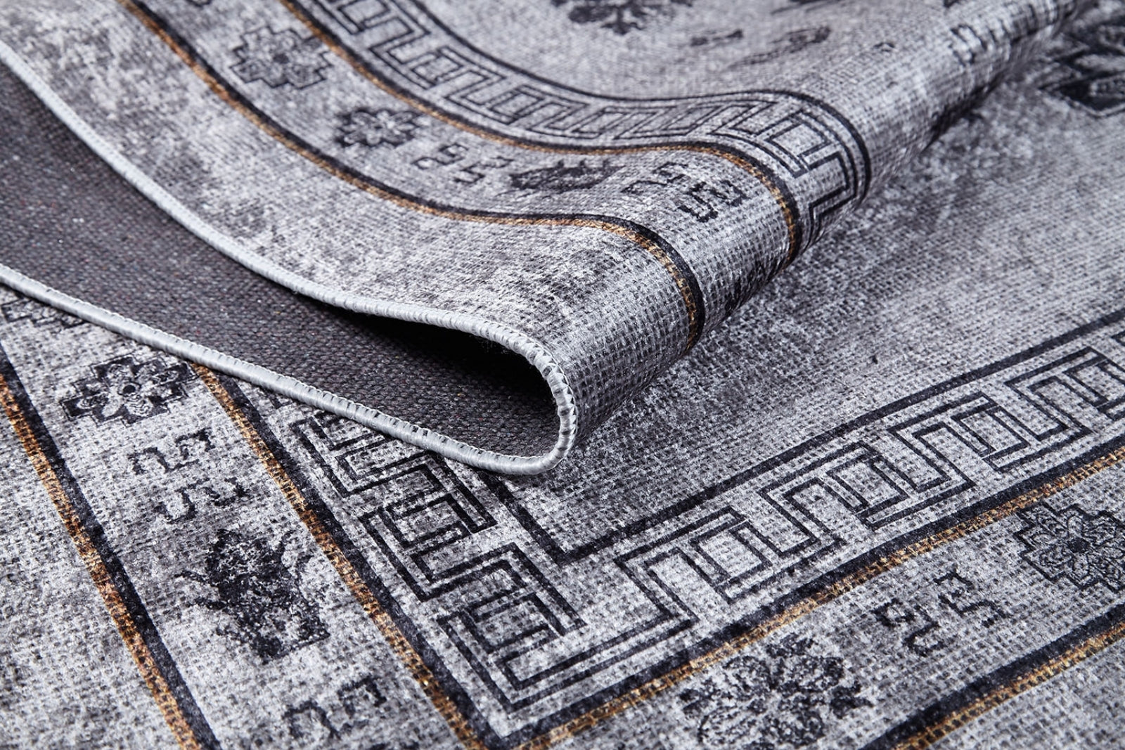 SanPablo Gri Modern Dijital Baskı Halı Halınet