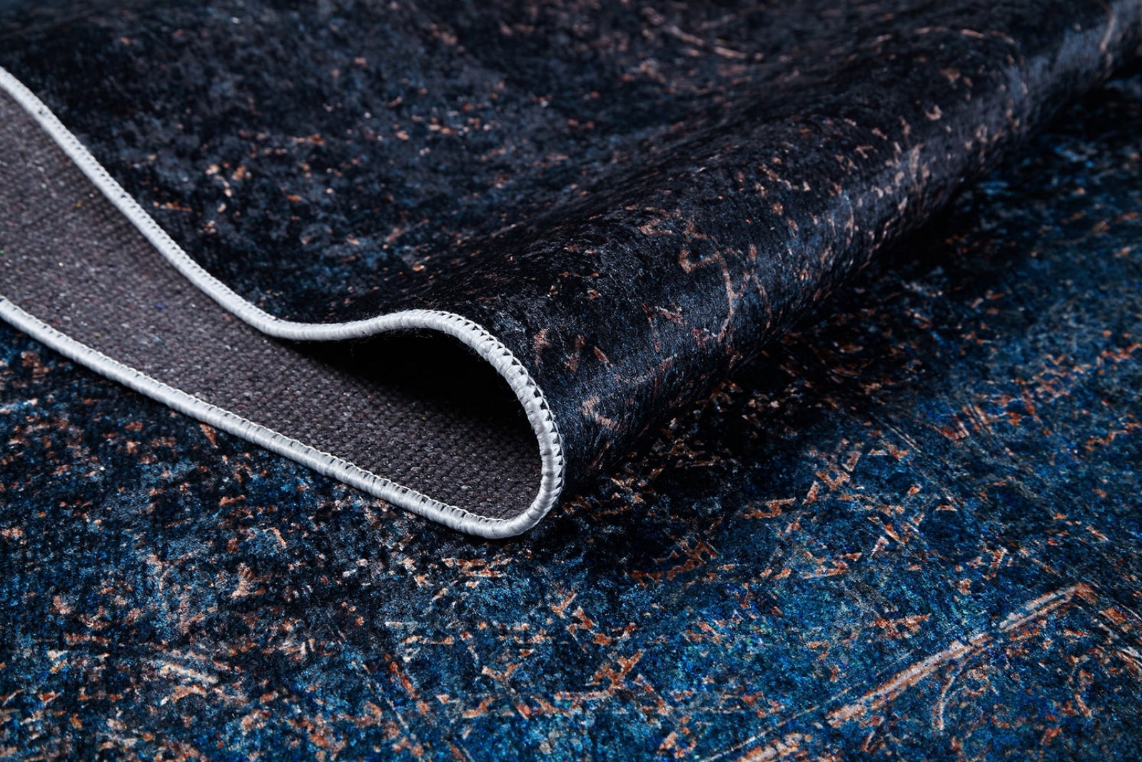 Marage Lacivert Modern Dijital Baskı Halı Halınet