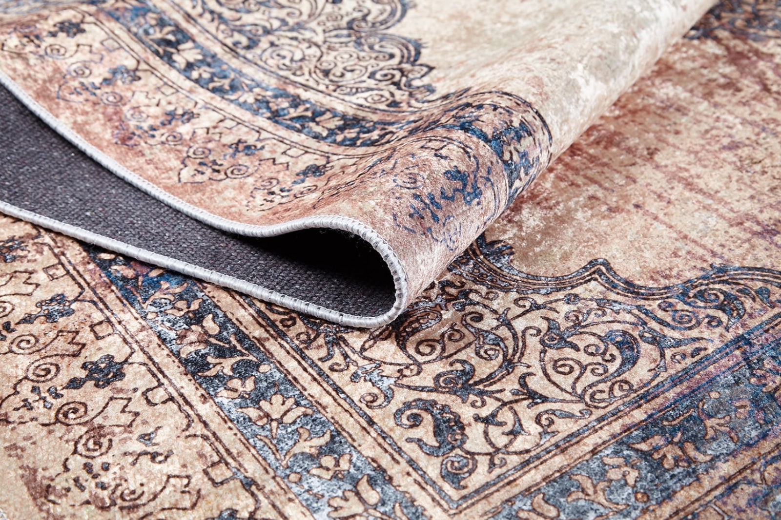 Naucalpan Bej Klasik Dijital Baskı Halı Halınet