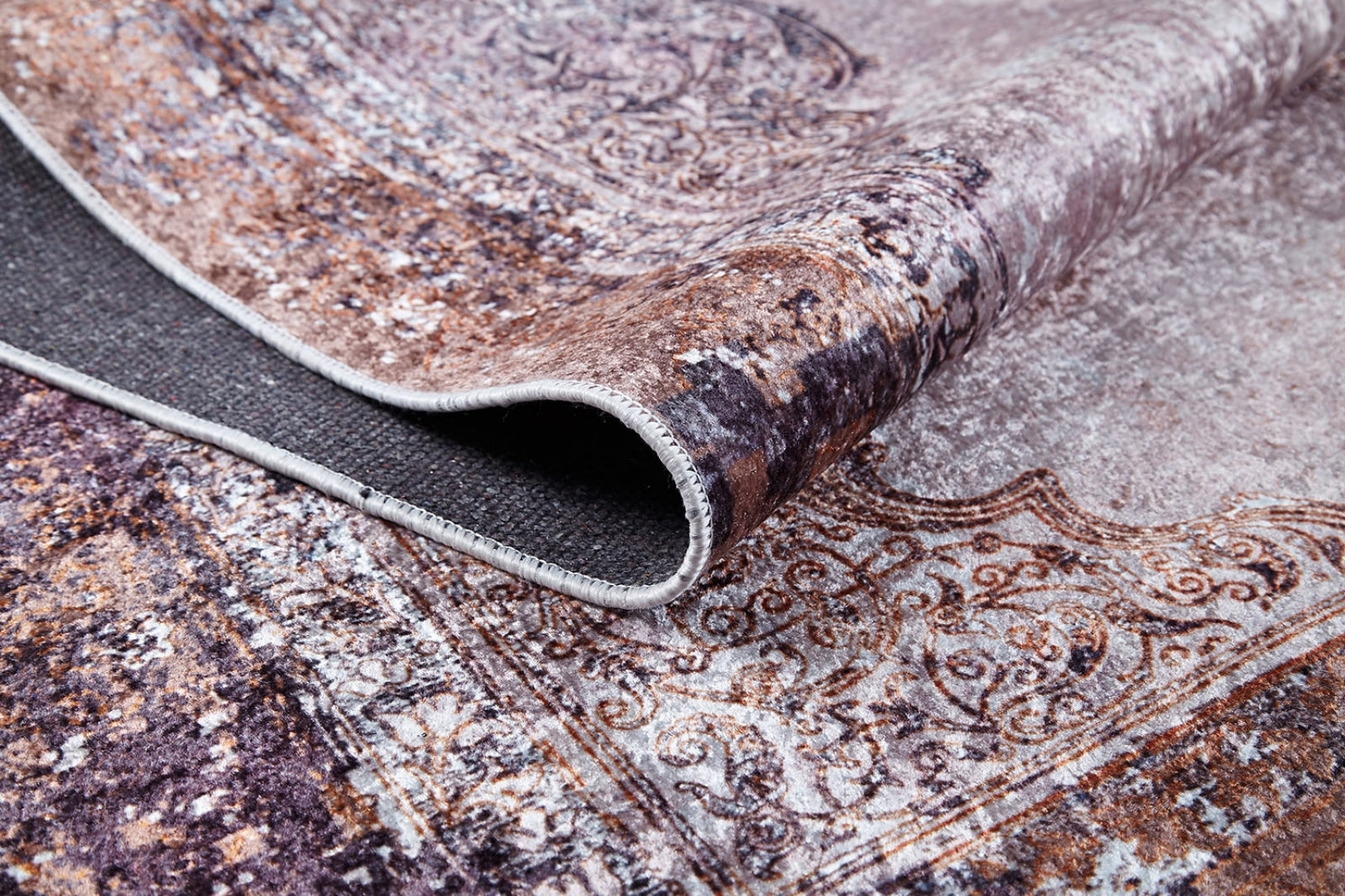 Mexicali Kahverengi Klasik Dijital Baskı Halı Halınet