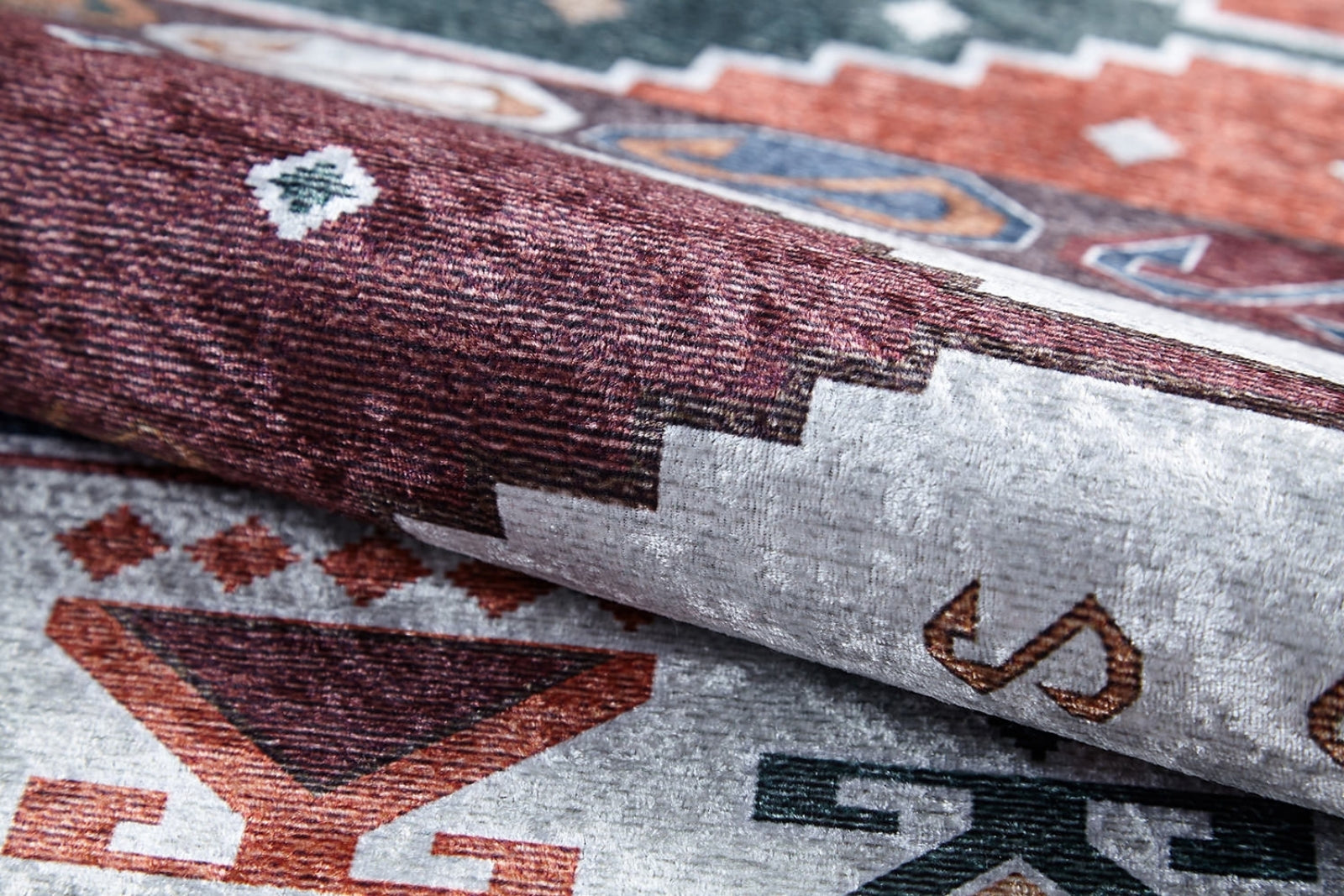 Ranchi Lacivert Etnik Dijital Baskı Halı Halınet