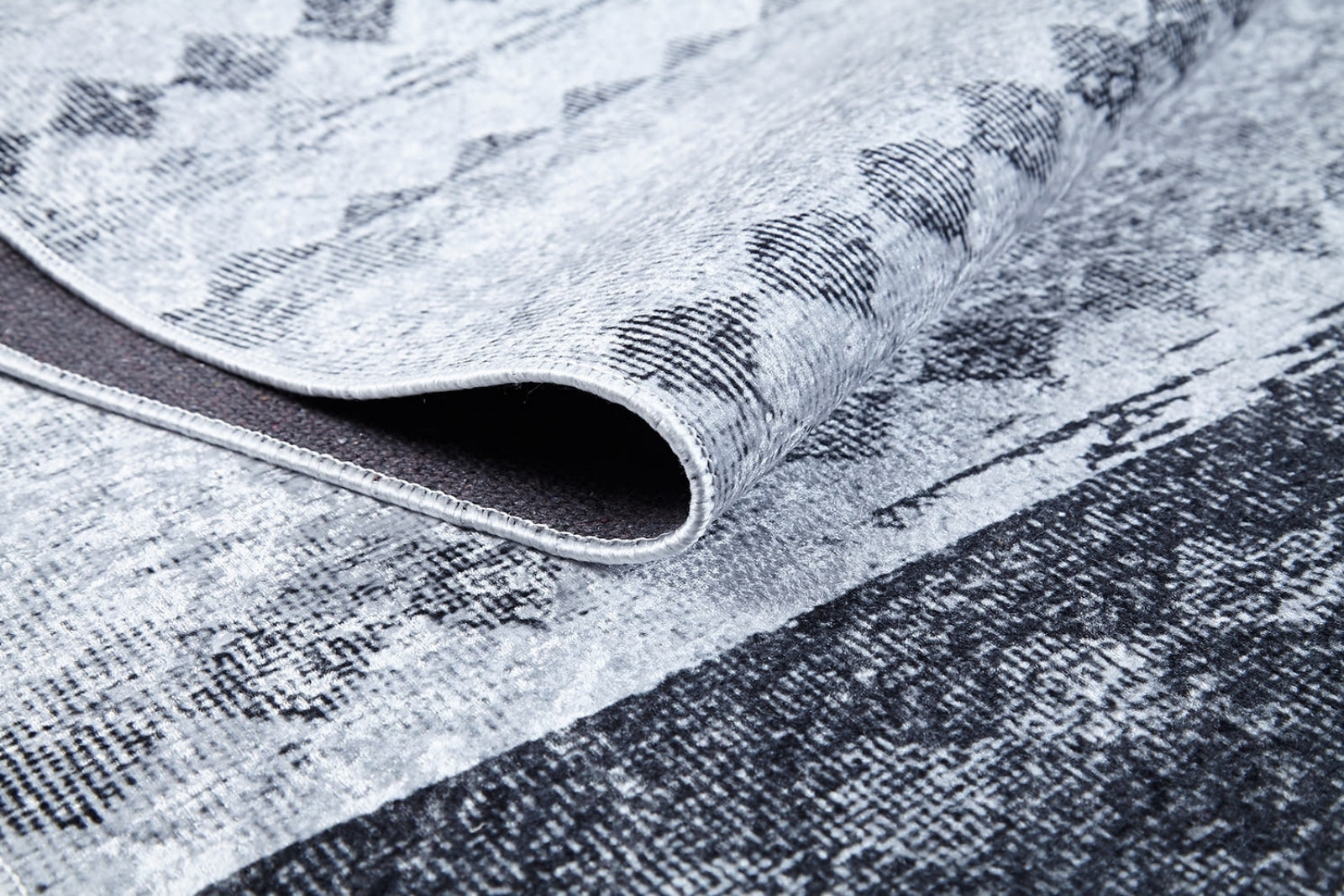 Sinaloa Gri Geometrik Dijital Baskı Halı Halınet