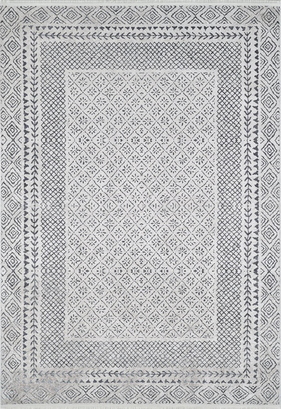 Alfombra de impresión digital outlet blanca - gris 100x300 cm – imagen 2