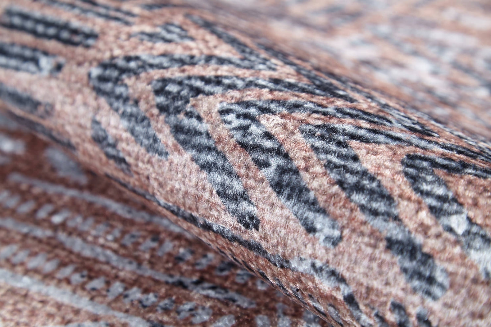 Bej Dokulu Modern Halı - Yıkanabilir - Kaymaz Taban - Pati Dostu