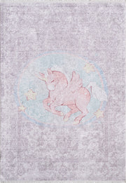 Klodzka Mor Figürlü Dijital Baskı Çocuk Odası Halısı Halınet