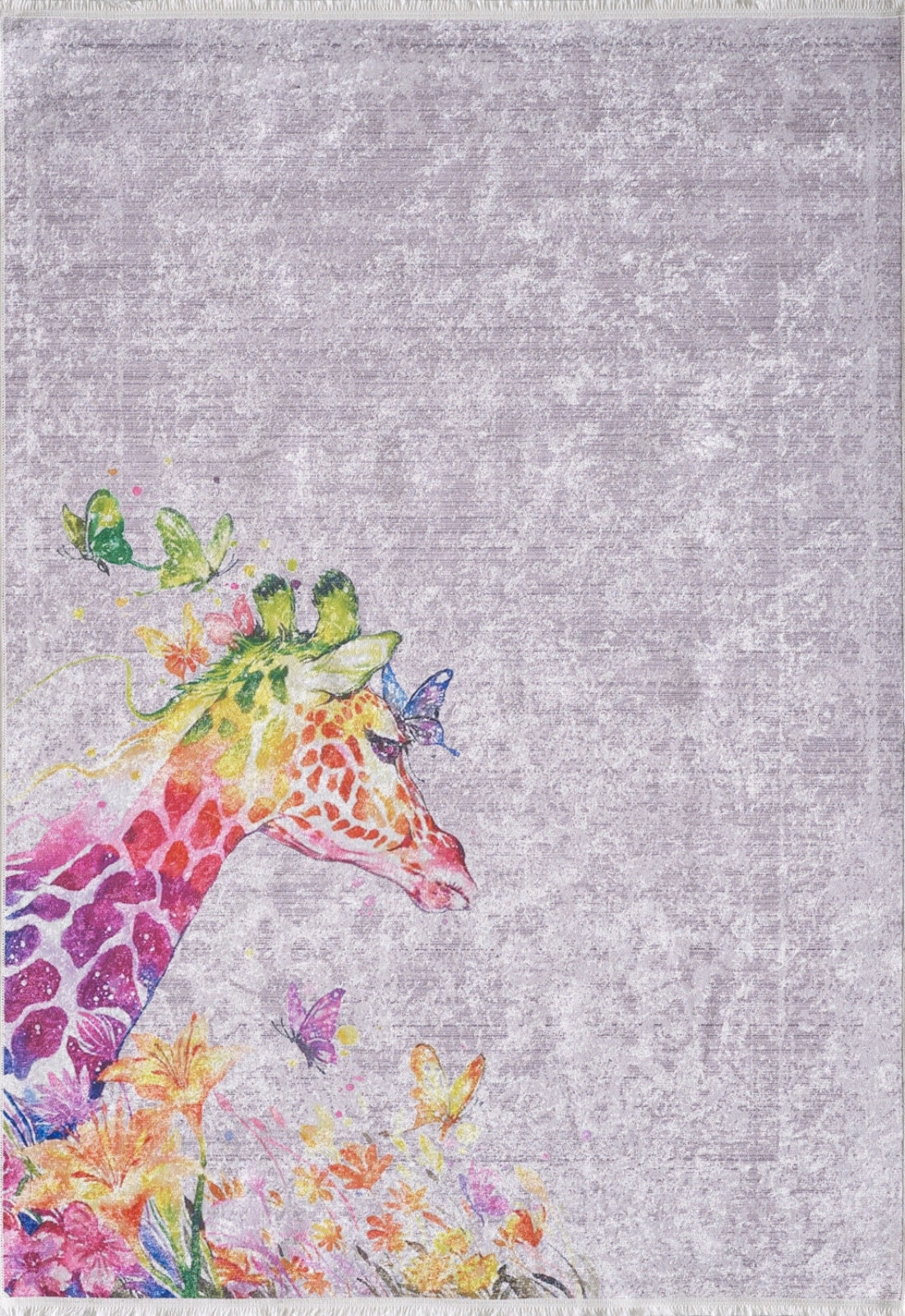 Wielkopolski Yeşil Figürlü Dijital Baskı Halı Halınet