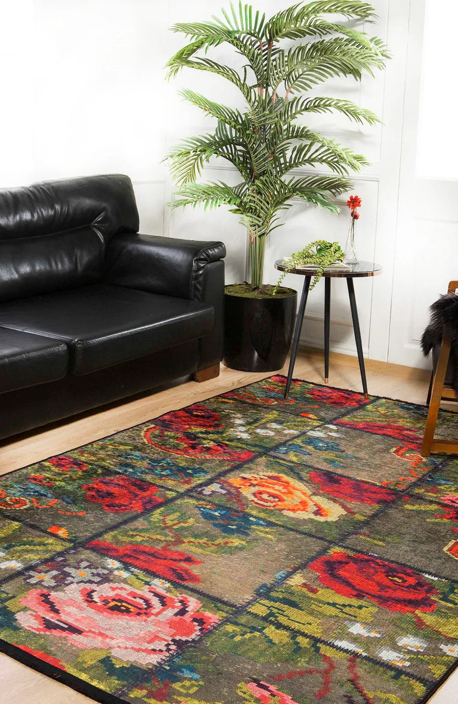 Modern Patchwork Halı - Yıkanabilir - Kaymaz Taban - Pati Dostu