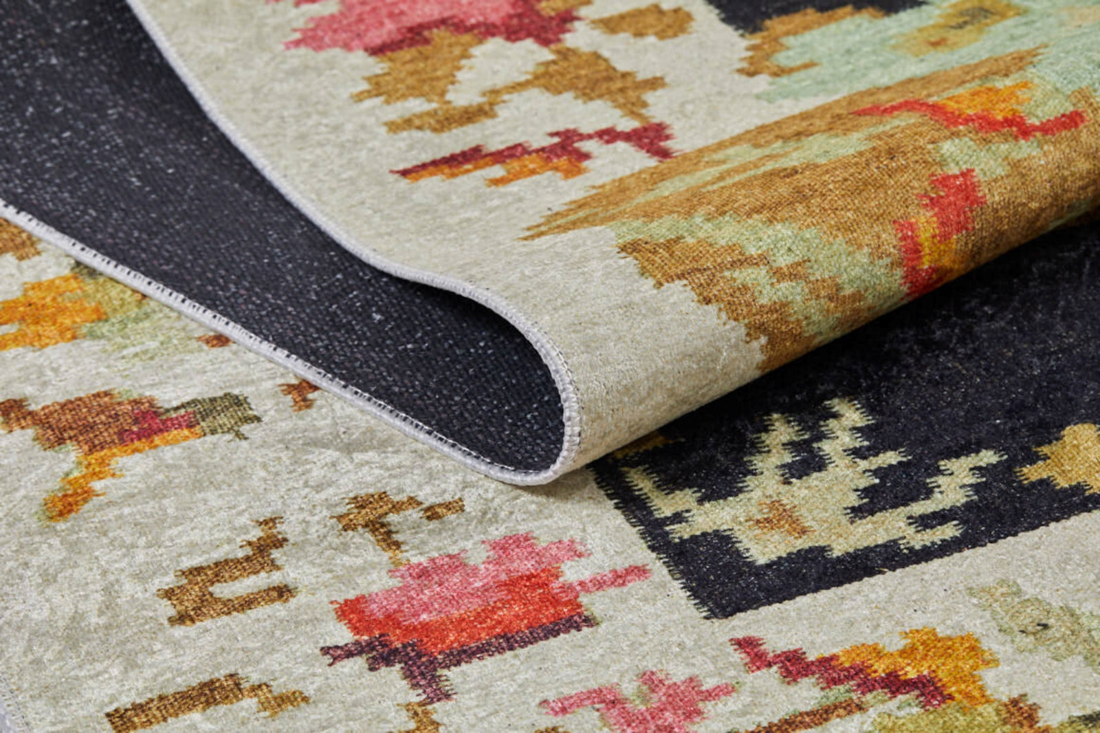 Yessentuki Bej Çiçekli Dijital Baskı Halı Halınet