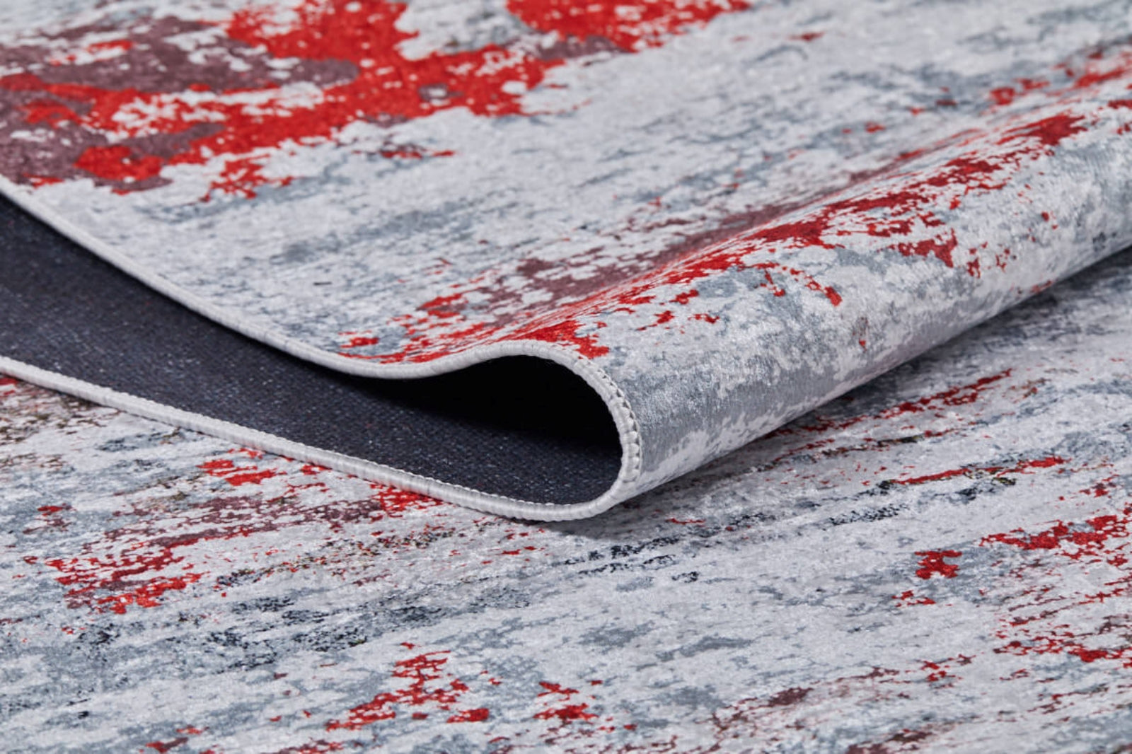 Kursk Gri Modern Dijital Baskı Halı Halınet