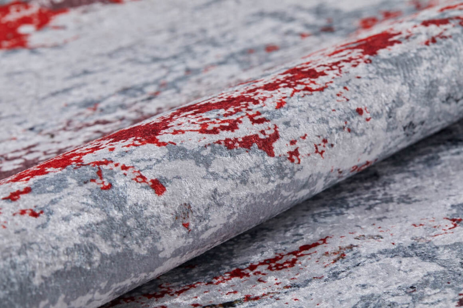 Kursk Gri Modern Dijital Baskı Halı Halınet