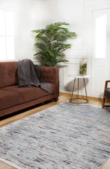 Light Grey Black Modern Living Room Rug HLN465 - Polyester