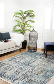 Porto Mavi Modern Dijital Baskı Halı Halınet