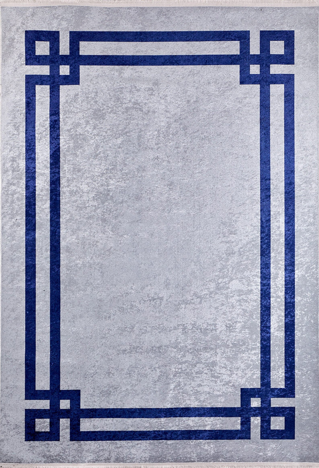 Bataysk Lacivert Çerçeveli Dijital Baskı Halı Halınet