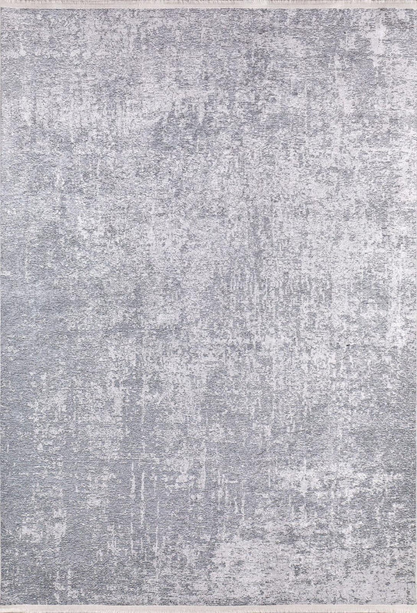 Gri Dokulu Minimalist Halı - Yıkanabilir - Kaymaz Taban - Pati Dostu