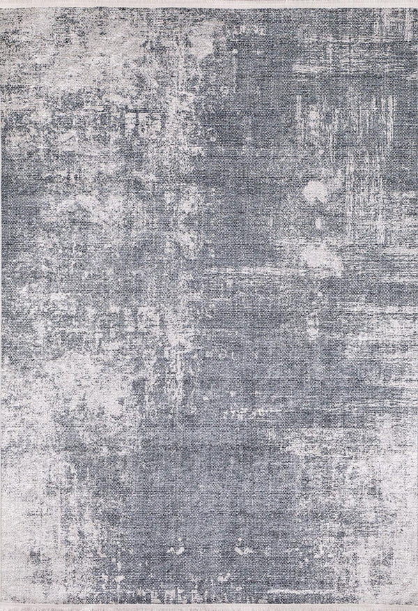 Gri Dokulu Modern Halı - Yıkanabilir - Kaymaz Taban - Pati Dostu