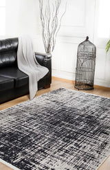 Gray Black Modern Living Room Rug HLN858 - Polyester