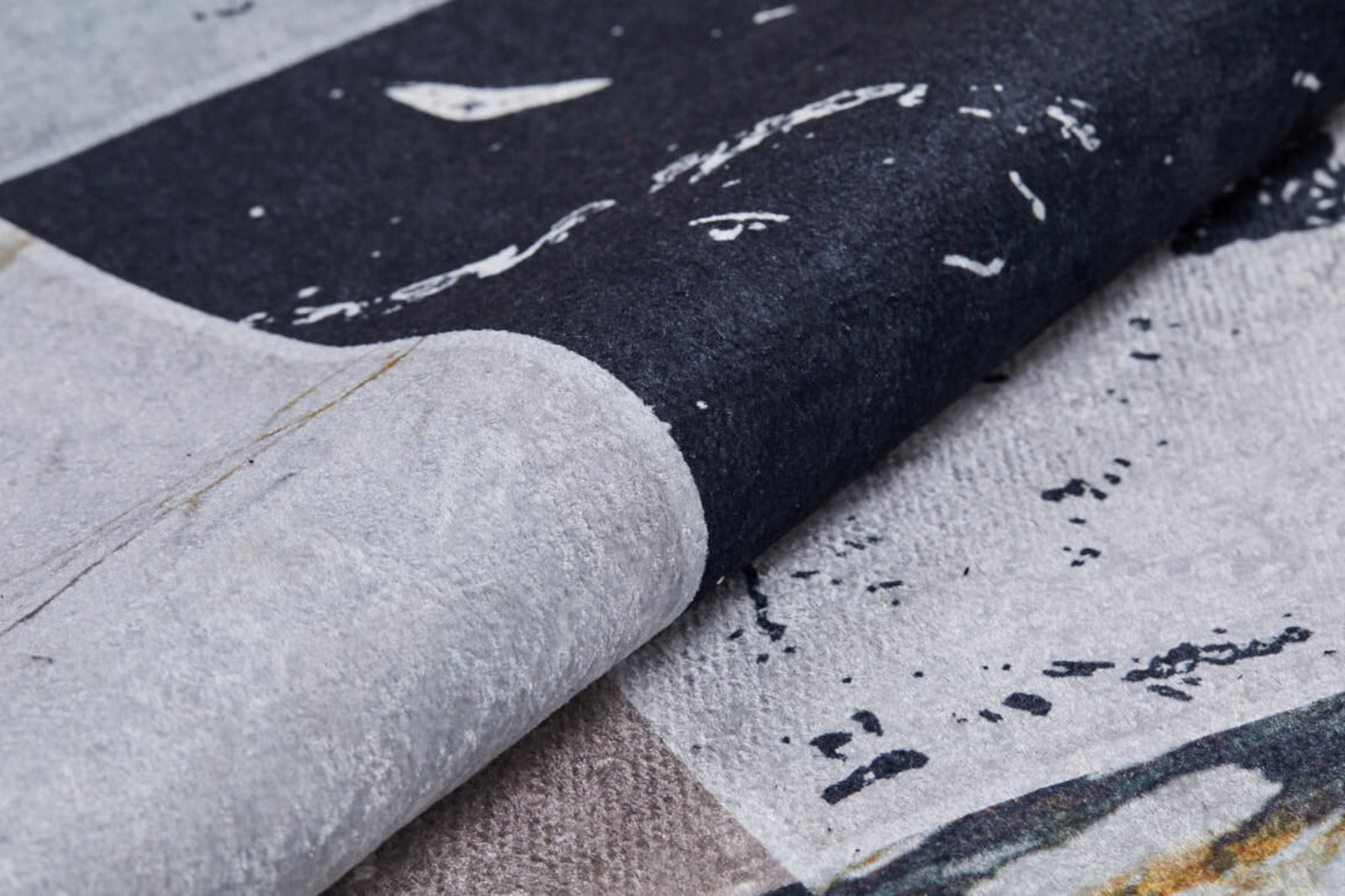 Winnipeg Gri Patchwork Dijital Baskı Halı Halınet