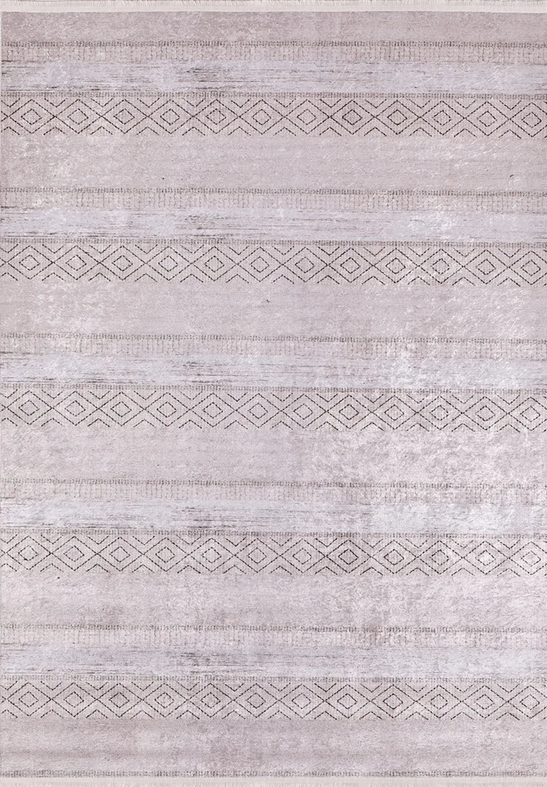 Bej Minimalist Modern Halı - Yıkanabilir - Kaymaz Taban - Pati Dostu
