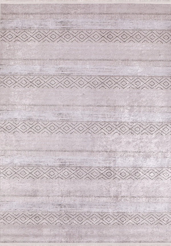 Bej Minimalist Modern Halı - Yıkanabilir - Kaymaz Taban - Pati Dostu