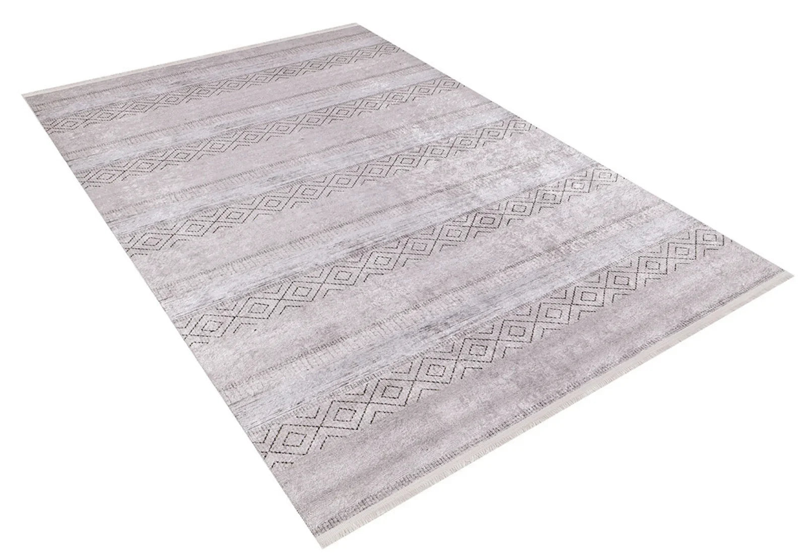 Bej Minimalist Modern Halı - Yıkanabilir - Kaymaz Taban - Pati Dostu