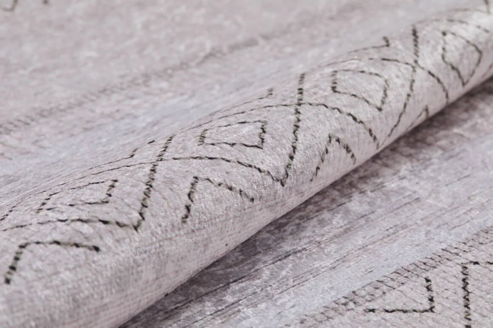 Bej Minimalist Modern Halı - Yıkanabilir - Kaymaz Taban - Pati Dostu