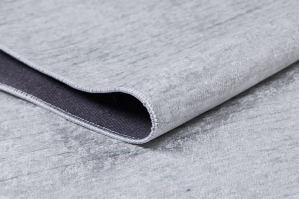 Gri Dokulu Minimalist Halı - Yıkanabilir - Kaymaz Taban - Pati Dostu
