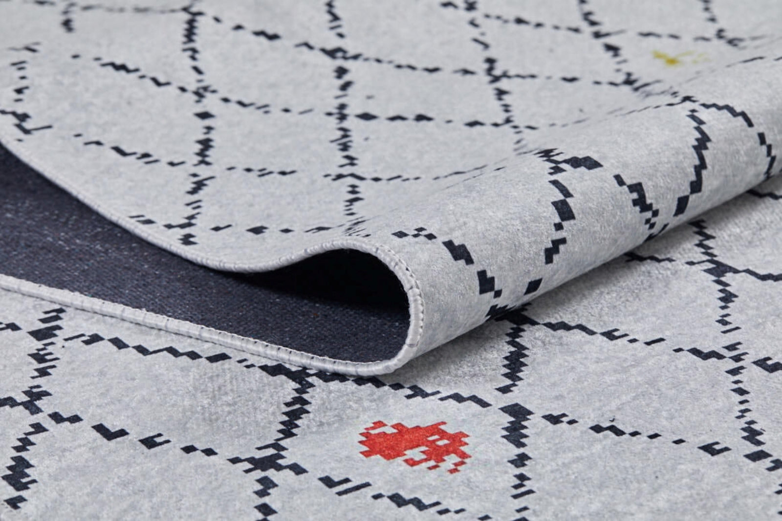 Belovo Gri Geometrik Dijital Baskı Halı Halınet