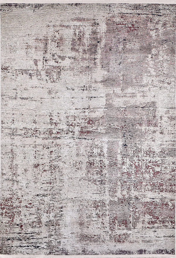 Krem Vizon Eskitme Modern Halı - Yıkanabilir - Kaymaz Taban - Pati Dostu